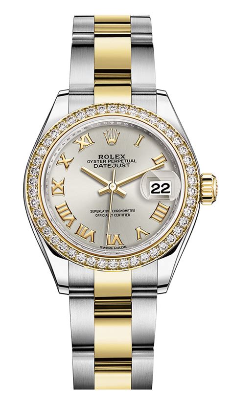 diamond bezel for ladies rolex datejust|Rolex Datejust 28mm two tone.